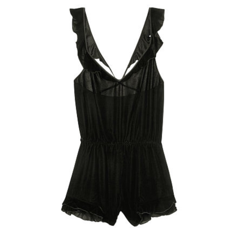 NWT Victoria’s Secret Velvet Romper - Picture 3 of 5